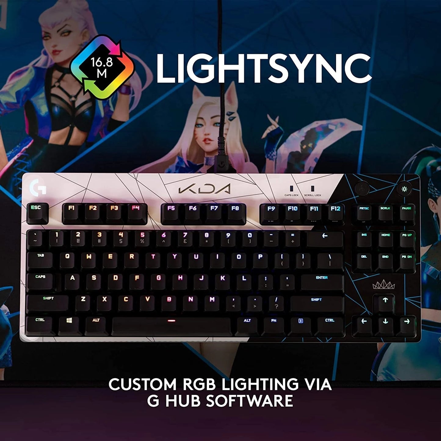 Logitech G Pro X "K/DA Edition" Wired Gaming Mechanical Keyboard RGB - League of Legends Fan Store