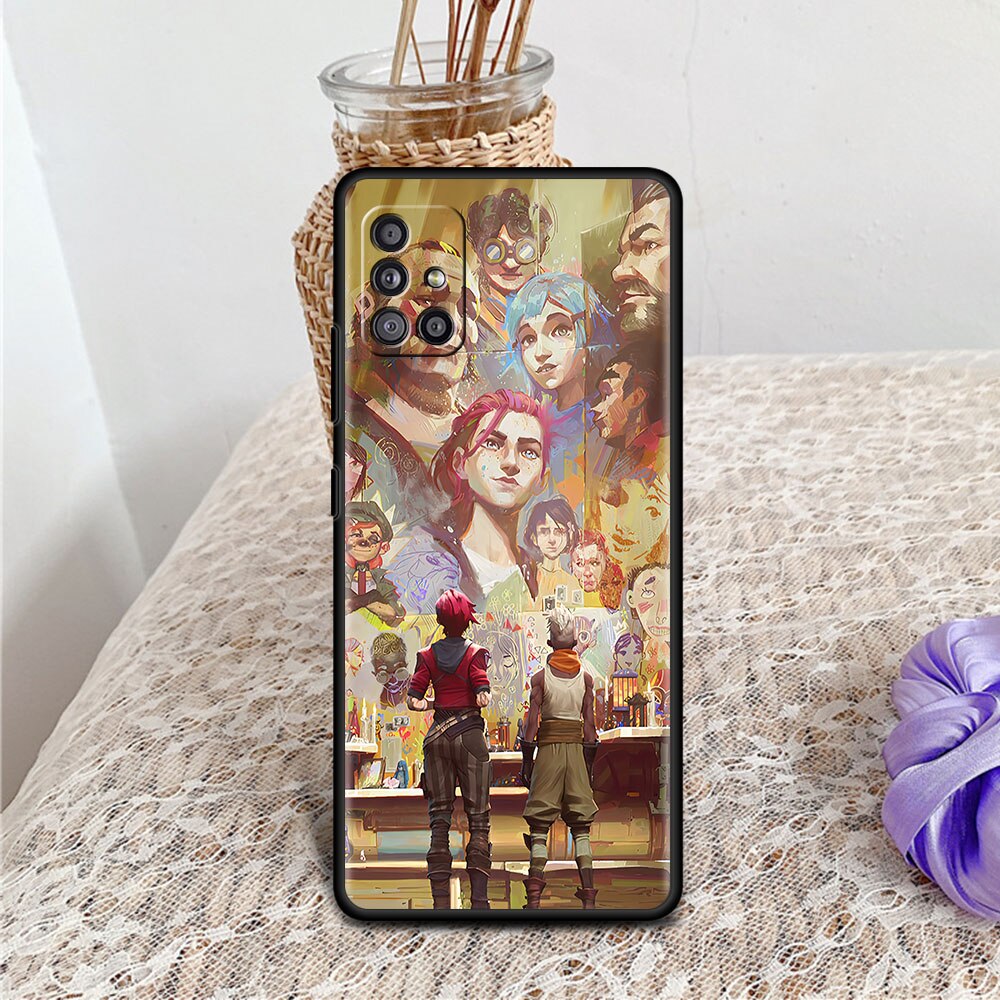 Collection 1 Arcane Hot Anime Case For Samsung Galaxy A12 A51 A21s A71 A52 A32 A31 A52s A41 A13 A02s A42 A72 A22 A11 A01 TPU Phone Cover Capa - League of Legends Fan Store