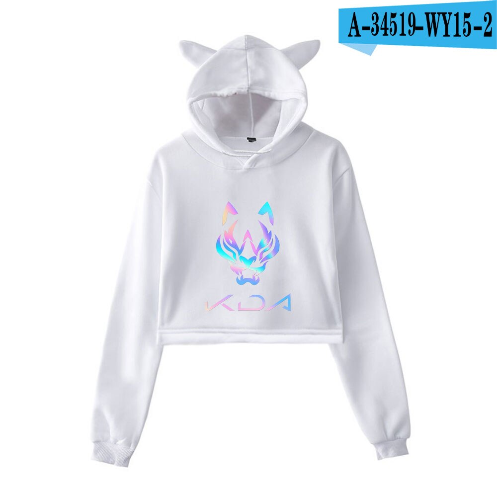 K/DA The Baddest Cat Ear Crop Hoodies Collection - League of Legends Fan Store