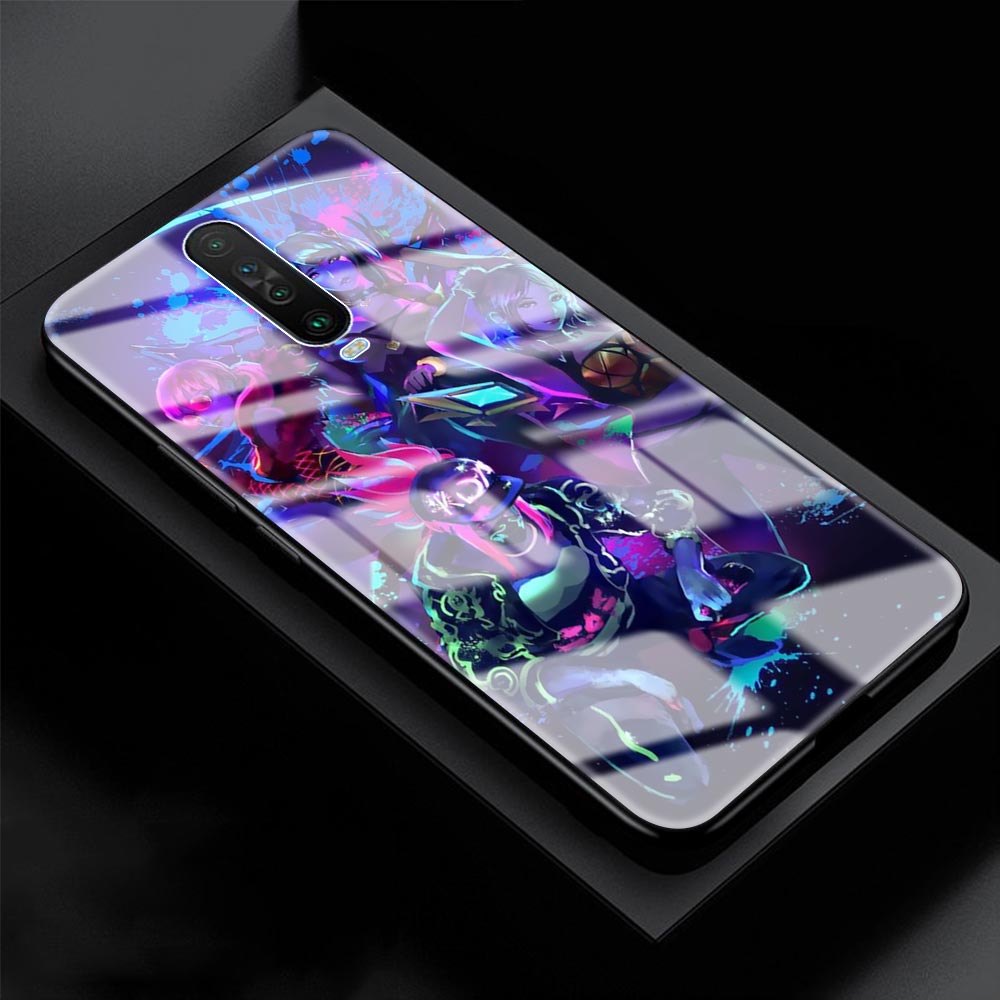 Collection 1 Glass Case For Xiaomi Redmi Note 9S 8T 9 8 Pro 7 8A Mi X3 NFC 10 Lite 9T CC9 Capa Phone Back Cover Shell League Legends LOL Kda - League of Legends Fan Store