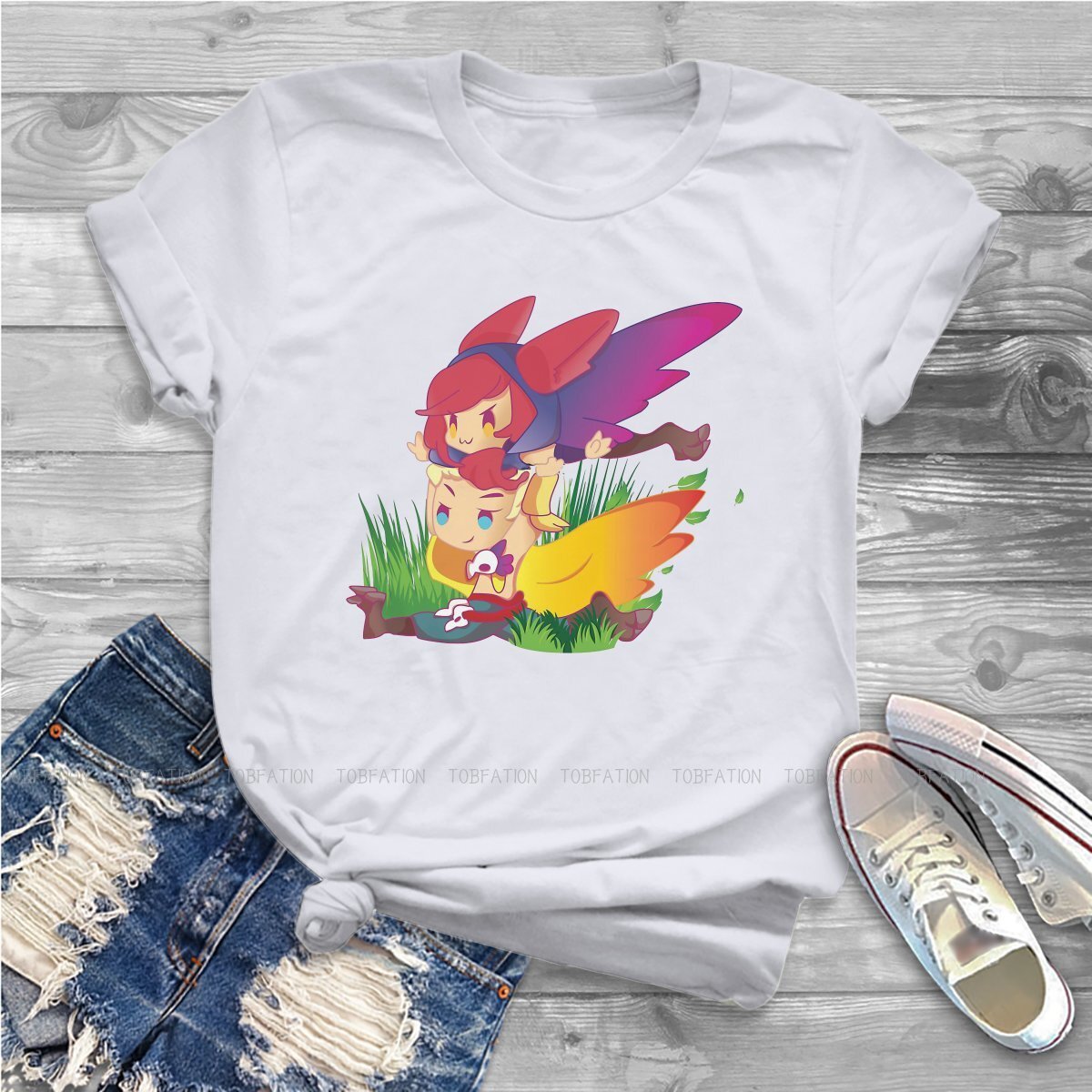 Rakan And Xayah Female T Shirts - League of Legends Fan Store