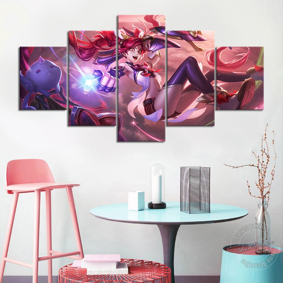 "Star Guardian" Syndra Ahri Zoe Lux Poster - Canvas Painting - League of Legends Fan Store