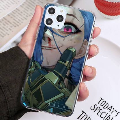 Collection 3 Arcane jinx Phone Case For iphone 13 12 11 8 7 plus mini x xs xr pro max Transparent soft - League of Legends Fan Store