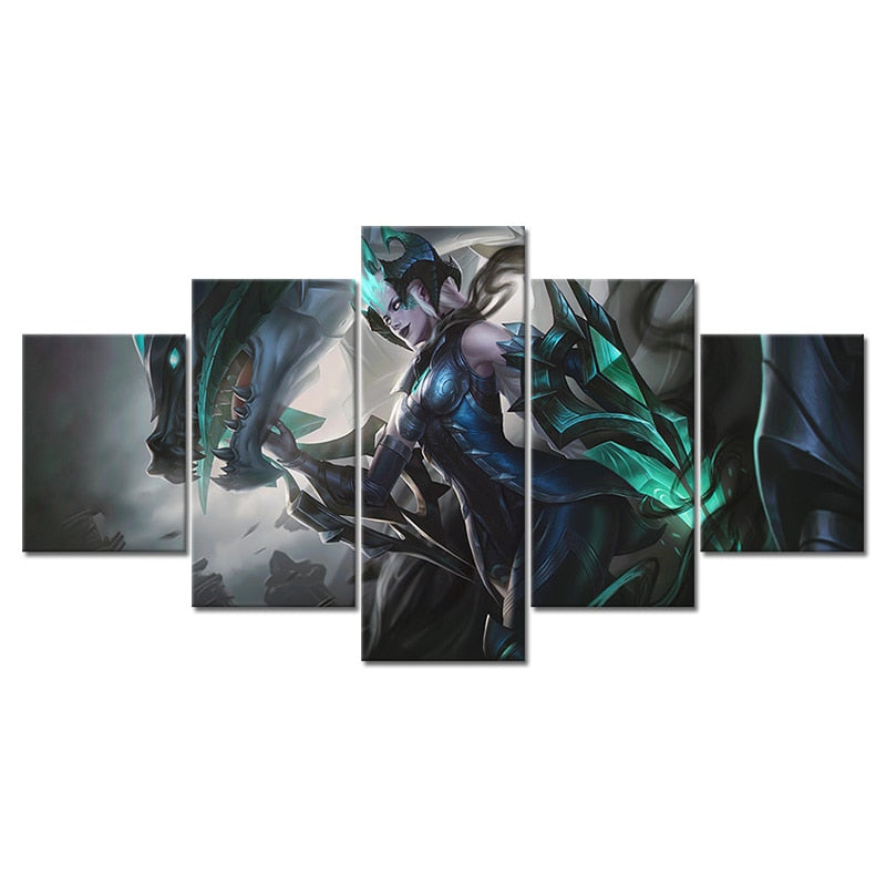 "Ruined" Shyvana "The Half Dragon" Poster - Canvas Painting - League of Legends Fan Store