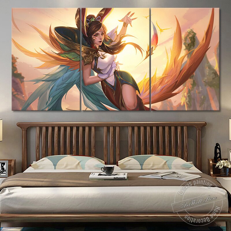 "Rave Phoenix" Xayah Poster - Canvas Painting - League of Legends Fan Store