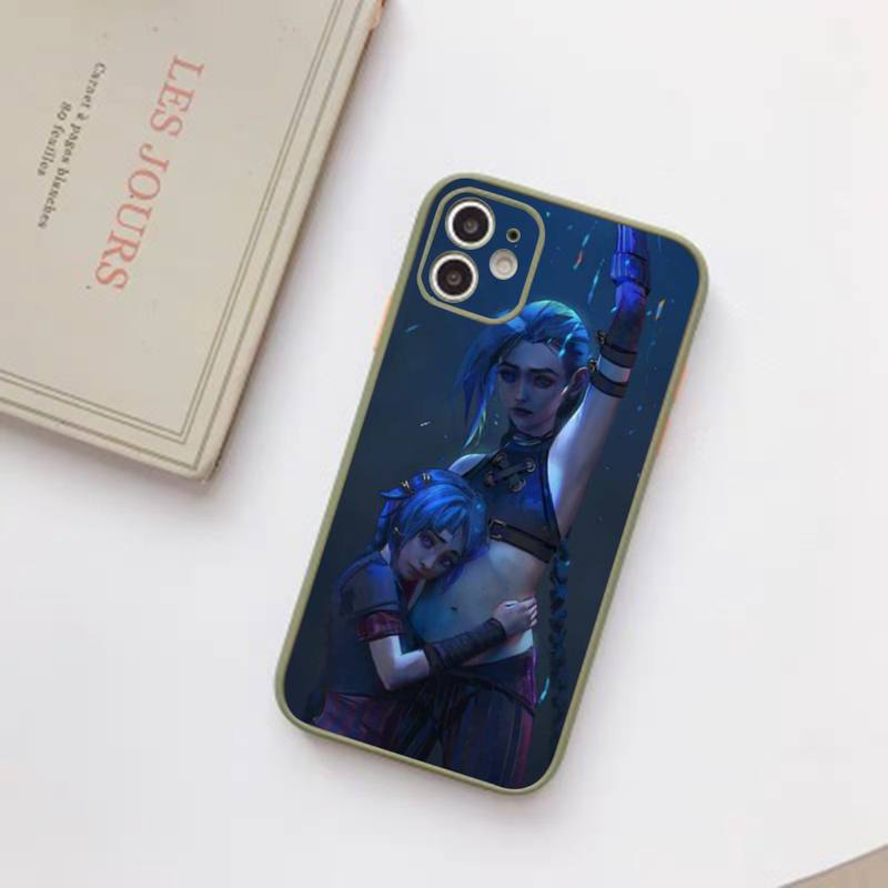 Arcane jinx Phone Case For iPhone 12 11 Mini Pro XR XS Max 7 8 Plus X Matte transparent Back Cover - League of Legends Fan Store