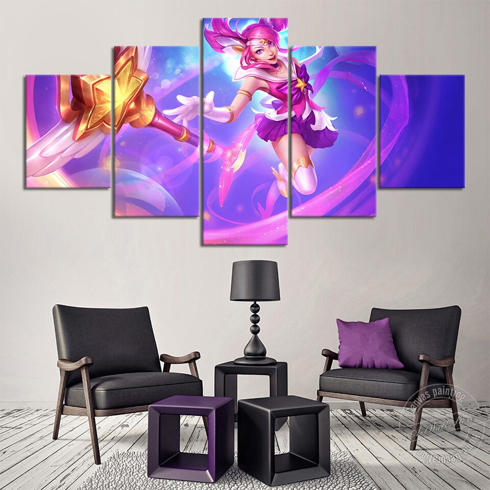 "Star Guardian" Syndra Ahri Zoe Lux Poster - Canvas Painting - League of Legends Fan Store