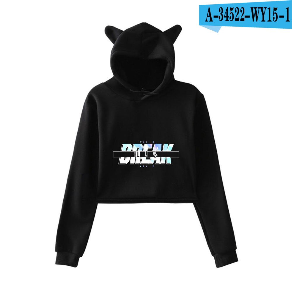 K/DA The Baddest Cat Ear Crop Hoodies Collection - League of Legends Fan Store