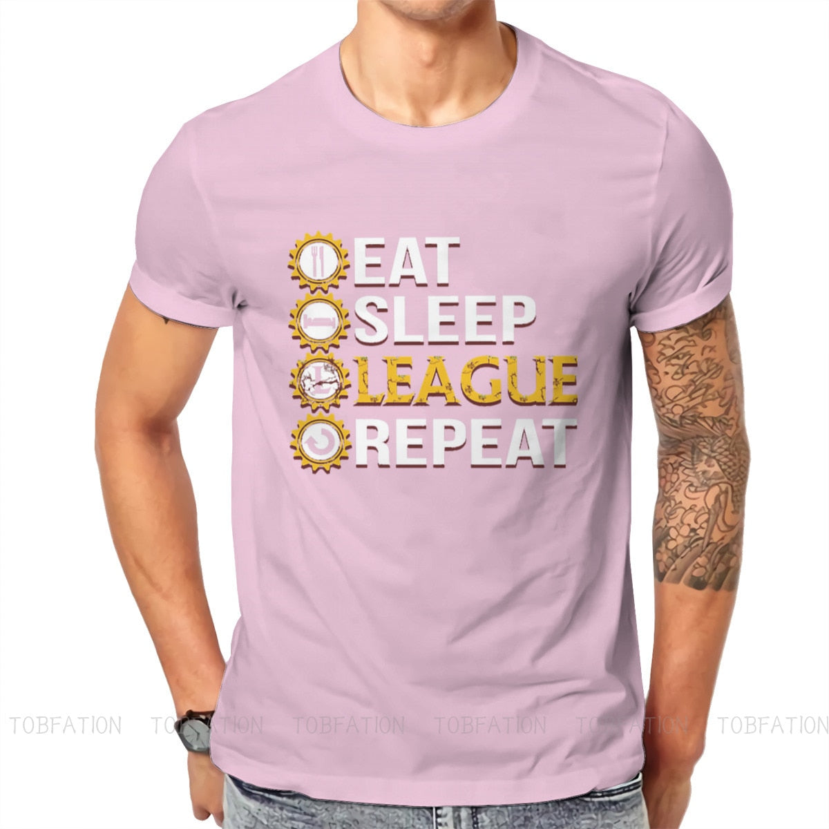 Eat Sleep League Repeat Funny T Shirt - League of Legends Fan Store