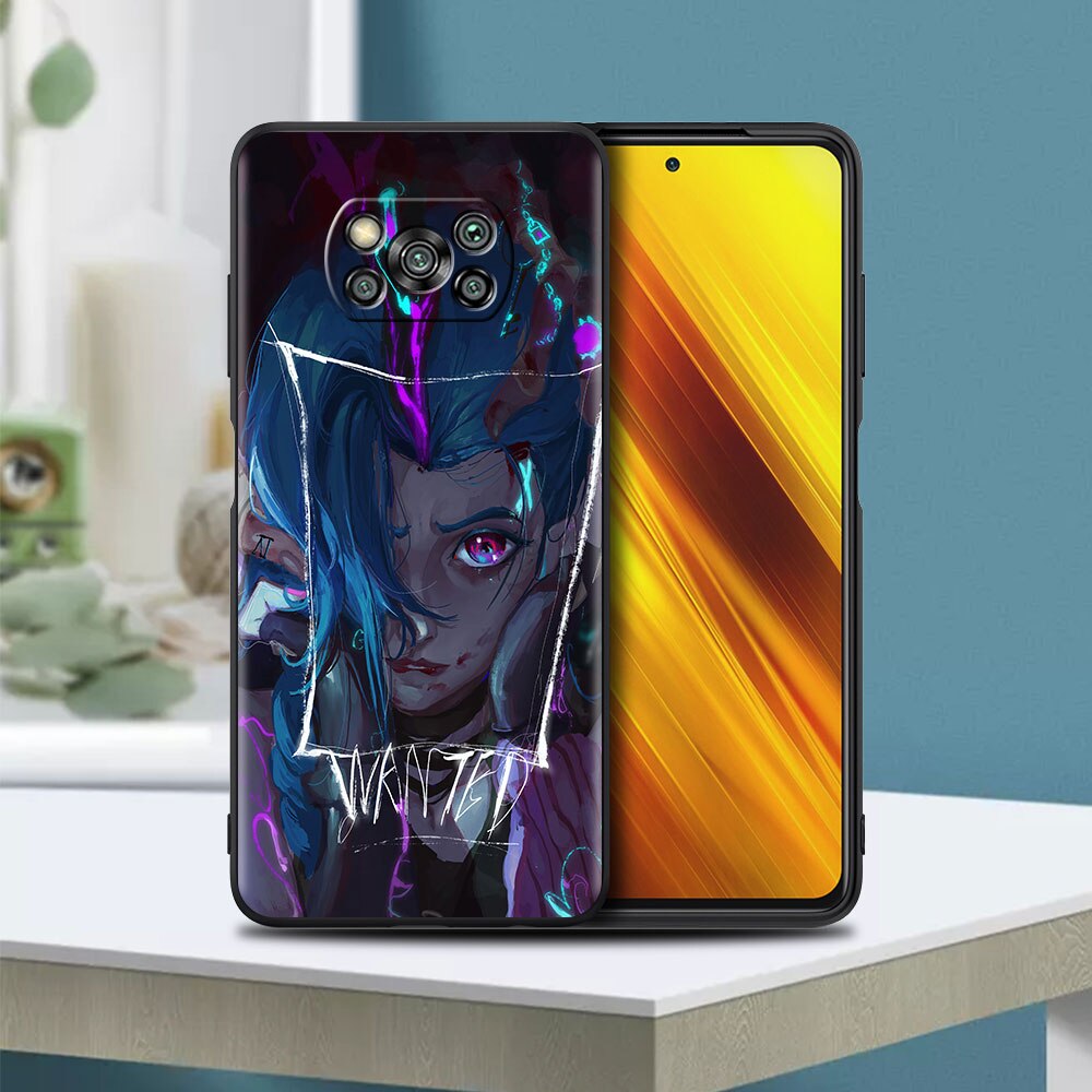 Arcane Hot Anime TPU Case For Xiaomi Mi Poco X3 NFC M4 Pro M3 F3 GT F1 X2 11T 11 Lite 10T 9T Note 10 Black Soft Phone Cover Capa - League of Legends Fan Store