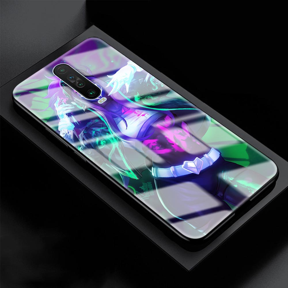 Collection 2 Glass Case For Xiaomi Redmi Note 9S 8T 9 8 Pro 7 8A Mi X3 NFC 10 Lite 9T CC9 Capa Phone Back Cover Shell League Legends LOL Kda - League of Legends Fan Store