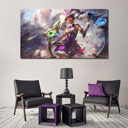 "Battle Queen" Qiyana Katarina Janna Diana Rell Poster - Canvas Painting - League of Legends Fan Store