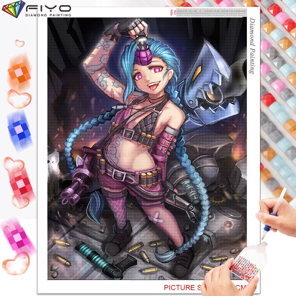 Jinx Series 2 Diamond Art Mosaic - League of Legends Fan Store