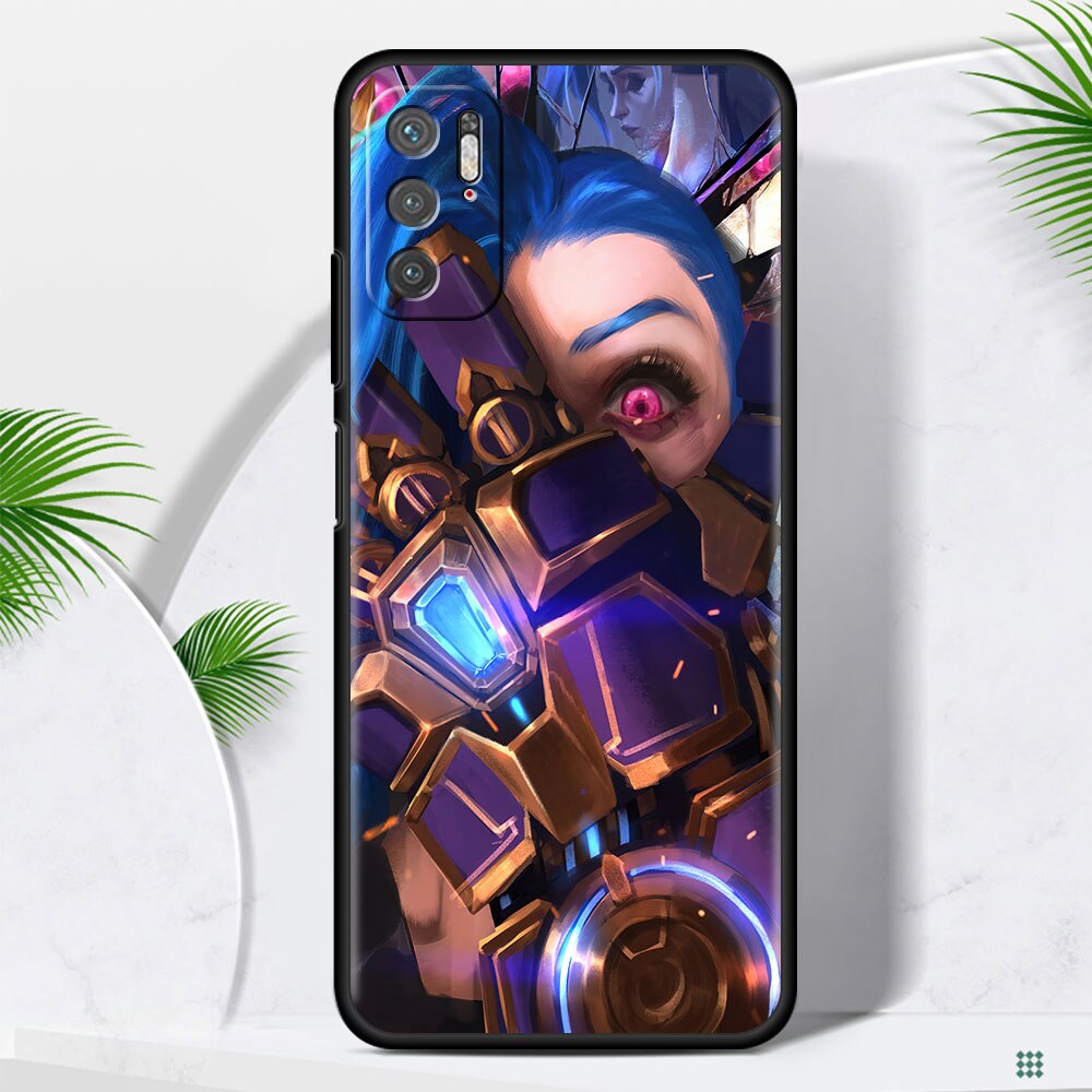 Arcane Hot Anime Soft Case For Xiaomi Redmi Note 9 8 10 Pro 9S 10S 9C NFC K40 9A 7 9T 8T 7A Black Phone Cover Silicone Shell Sac - League of Legends Fan Store