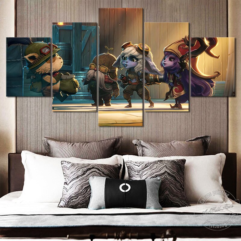 Yordles Kennen Tristana Teemo Corki Lulu Poster - Canvas Painting - League of Legends Fan Store