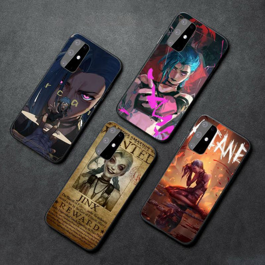 Collection 2 Arcane jinx Phone Case For Samsung a10 a12 a50 a51 a52 a21 a31 a32 a71 s10 s20 s21  Plus Fe Ultra - League of Legends Fan Store