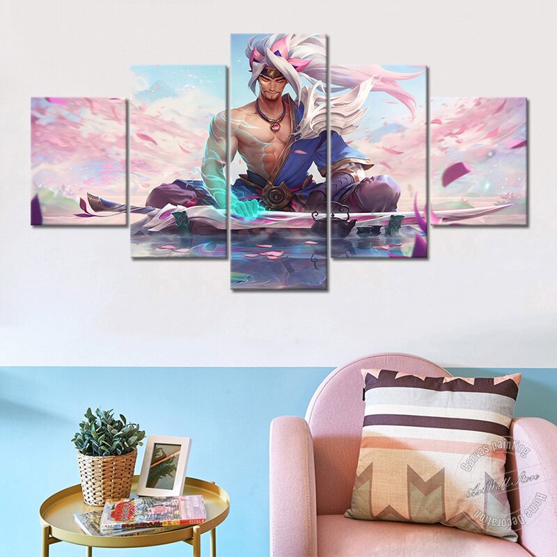 LOL Game Poster League of Legends The Unforgiven Yasuo Spirit Blossom Wall Picture for Living Room &amp; Playroom Decor Wall Sticker - League of Legends Fan Store