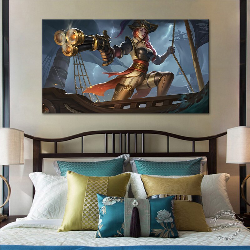 "The Bounty Hunter" Miss Fortune Poster - Canvas Painting - League of Legends Fan Store