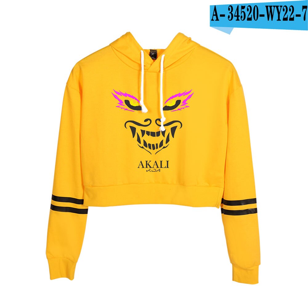 K/DA The Baddest Pullovers Navel Crop Hoodies Collection - League of Legends Fan Store