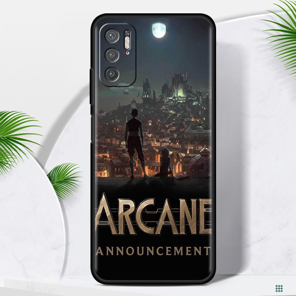 Arcane Hot Anime Soft Case For Xiaomi Redmi Note 9 8 10 Pro 9S 10S 9C NFC K40 9A 7 9T 8T 7A Black Phone Cover Silicone Shell Sac - League of Legends Fan Store