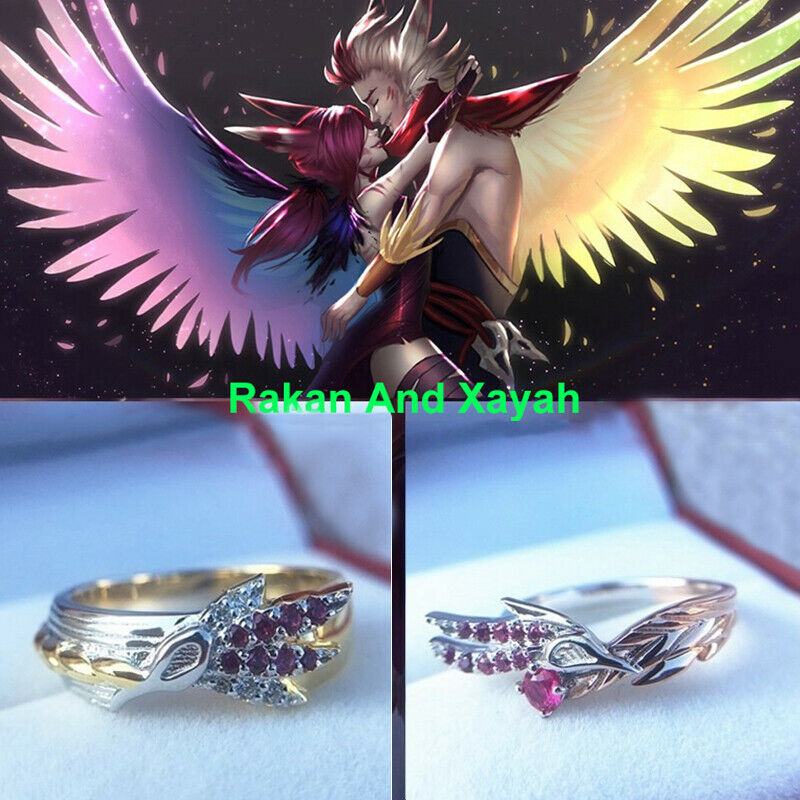 Rakan And Xayah Couple Ring (925 Sterling Silver) - League of Legends Fan Store