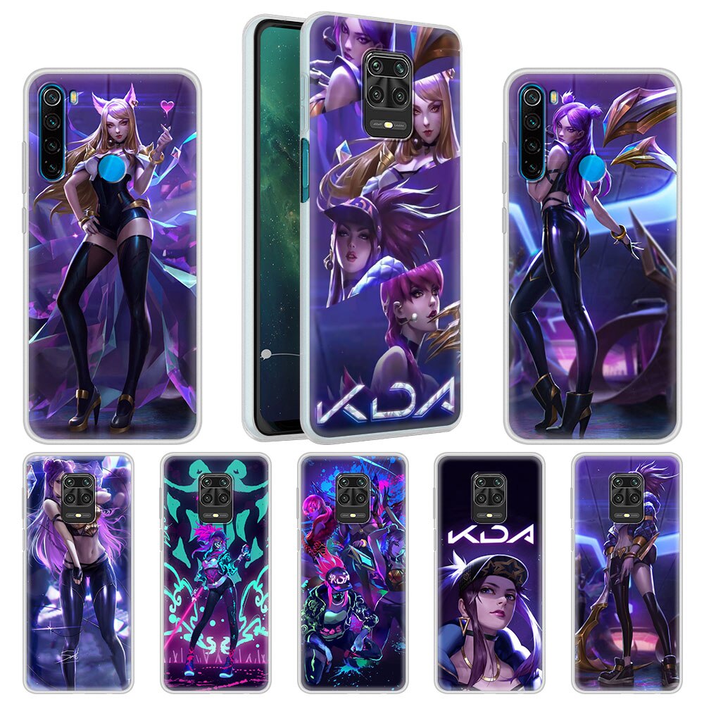 League Legends LOL Kda Case For Xiaomi Redmi Note 9 8 Pro 9S 8T 7 9T Soft Bumper Cover 9A 9C 8A 7A Funda K20 k30 6 6A TPU Coque - League of Legends Fan Store