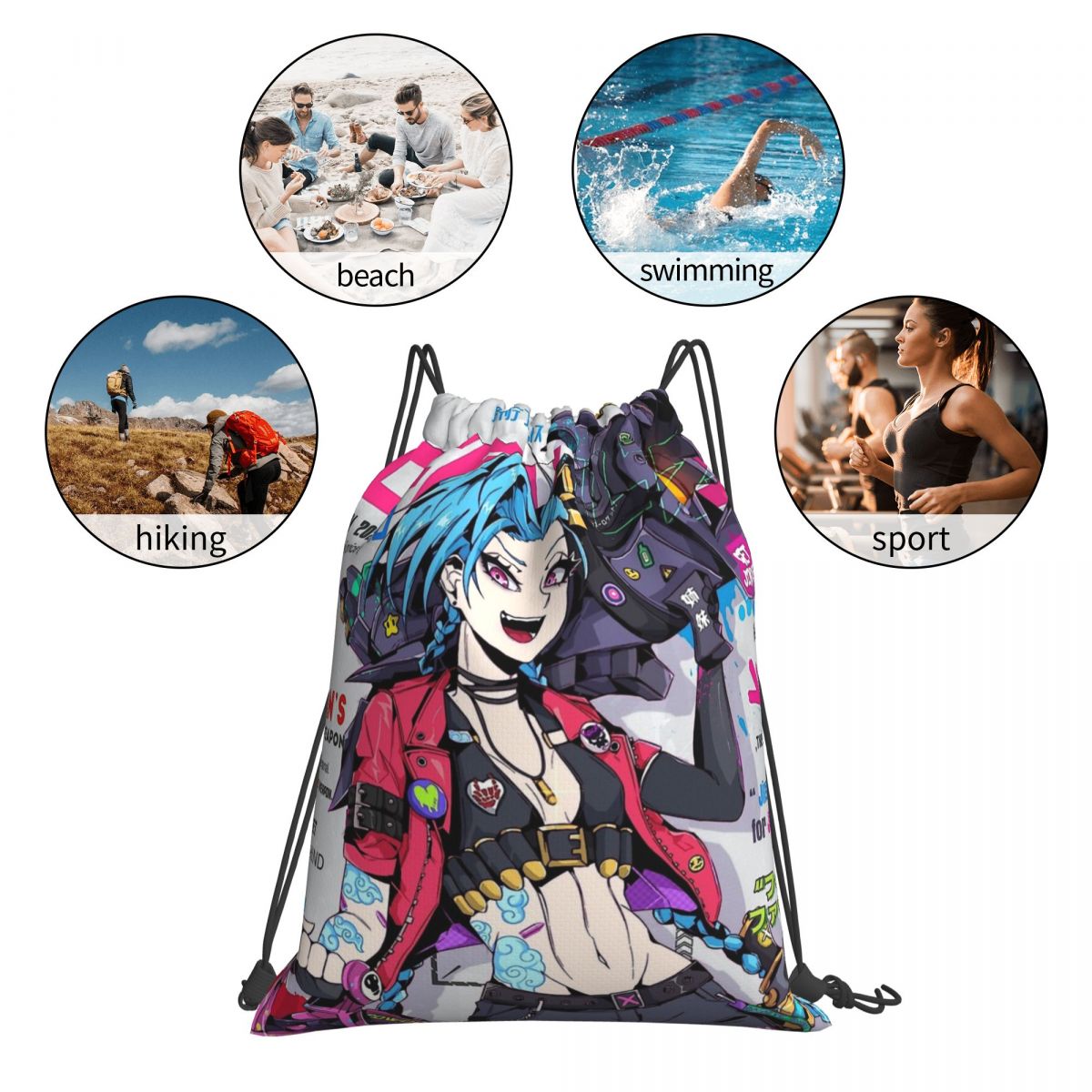 Jinx Arcane Backpack 4 - League of Legends Fan Store