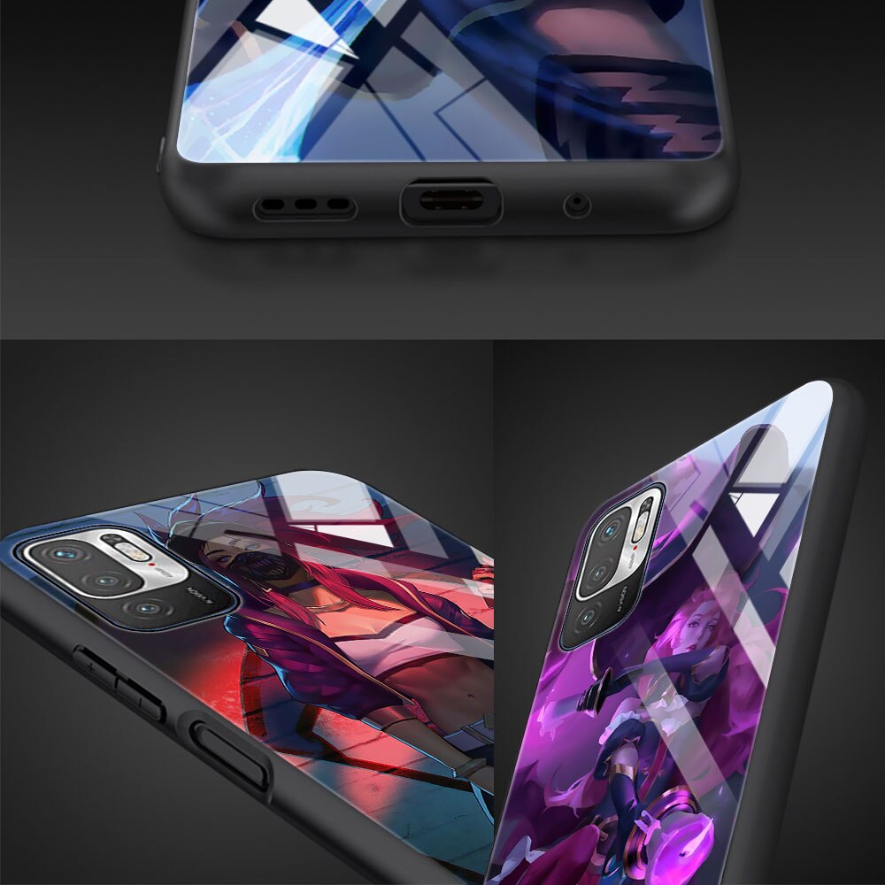 Collection 1 League Of Legends Lol Cool Tempered Glass Moblie Phone Case for Xiaomi Redmi Note 9S 8 Pro 9 10 7 8 8T 9T K20 K40 Pro Shell - League of Legends Fan Store