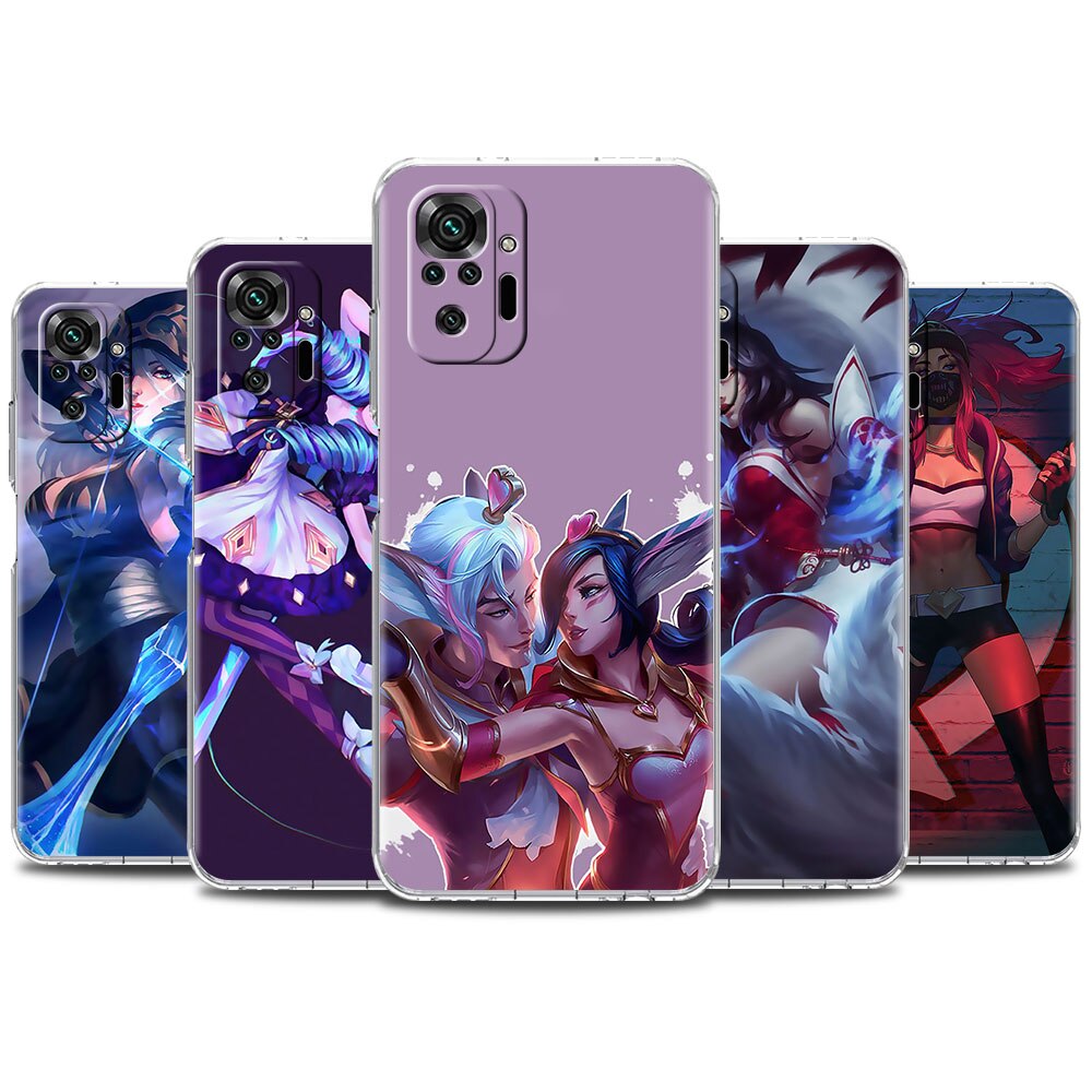 Collection 2 Transparent Soft Phone Case for Xiaomi Redmi Note 9s 10Pro K40 10 9 4G 9A 8 Pro 8T 8 9C Mobile Phone Bag Game League Of Legends - League of Legends Fan Store