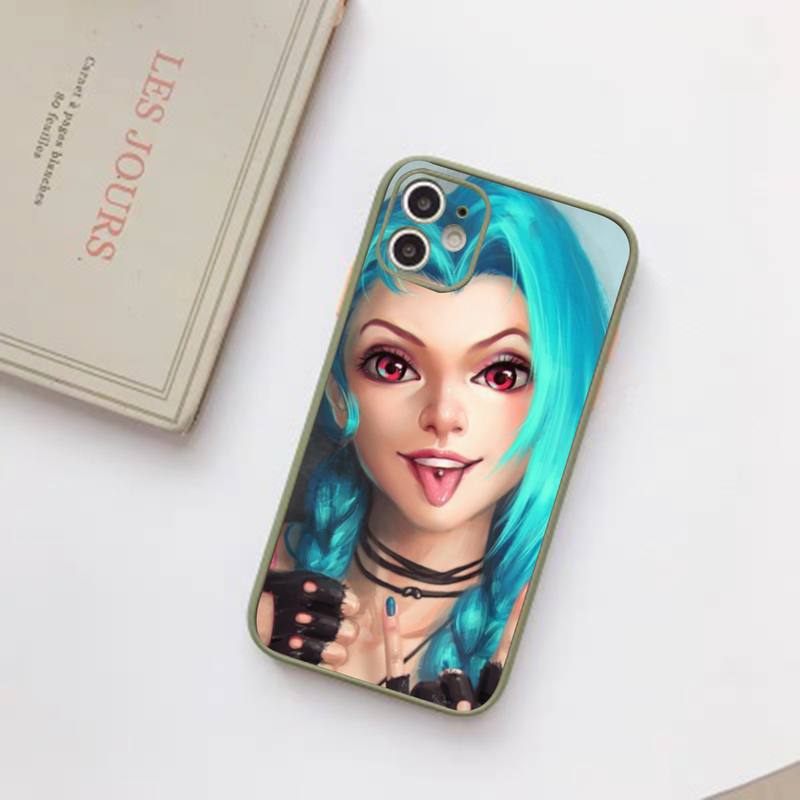 Arcane jinx Phone Case For iPhone 12 11 Mini Pro XR XS Max 7 8 Plus X Matte transparent Back Cover - League of Legends Fan Store