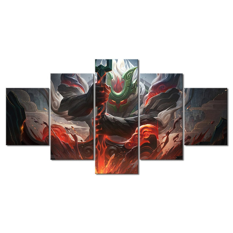 Nautilus "Titan of The Depths" "Shan Hai Scrolls" ChoGath Poster - Canvas Painting - League of Legends Fan Store