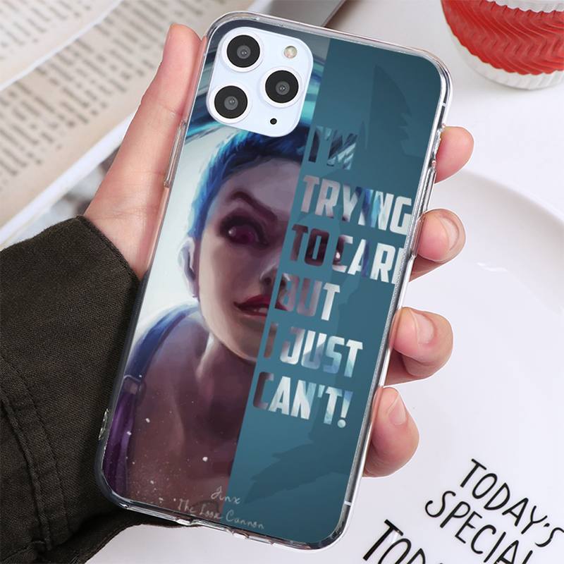 Collection 3 Arcane jinx Phone Case For iphone 13 12 11 8 7 plus mini x xs xr pro max Transparent soft - League of Legends Fan Store