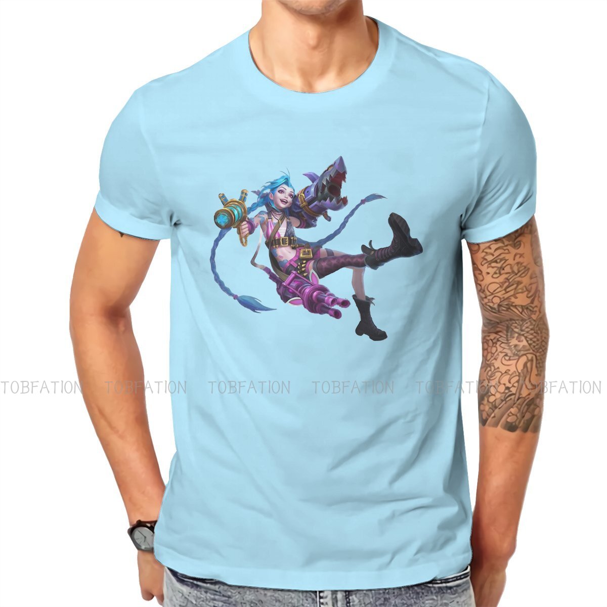 Jinx Arcane Carry T Shirt - League of Legends Fan Store