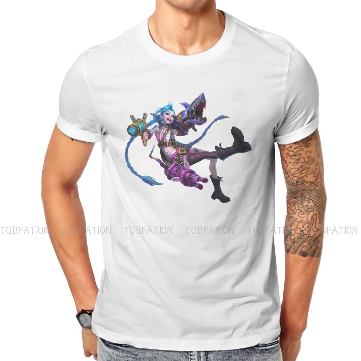 Jinx Arcane Carry T Shirt - League of Legends Fan Store