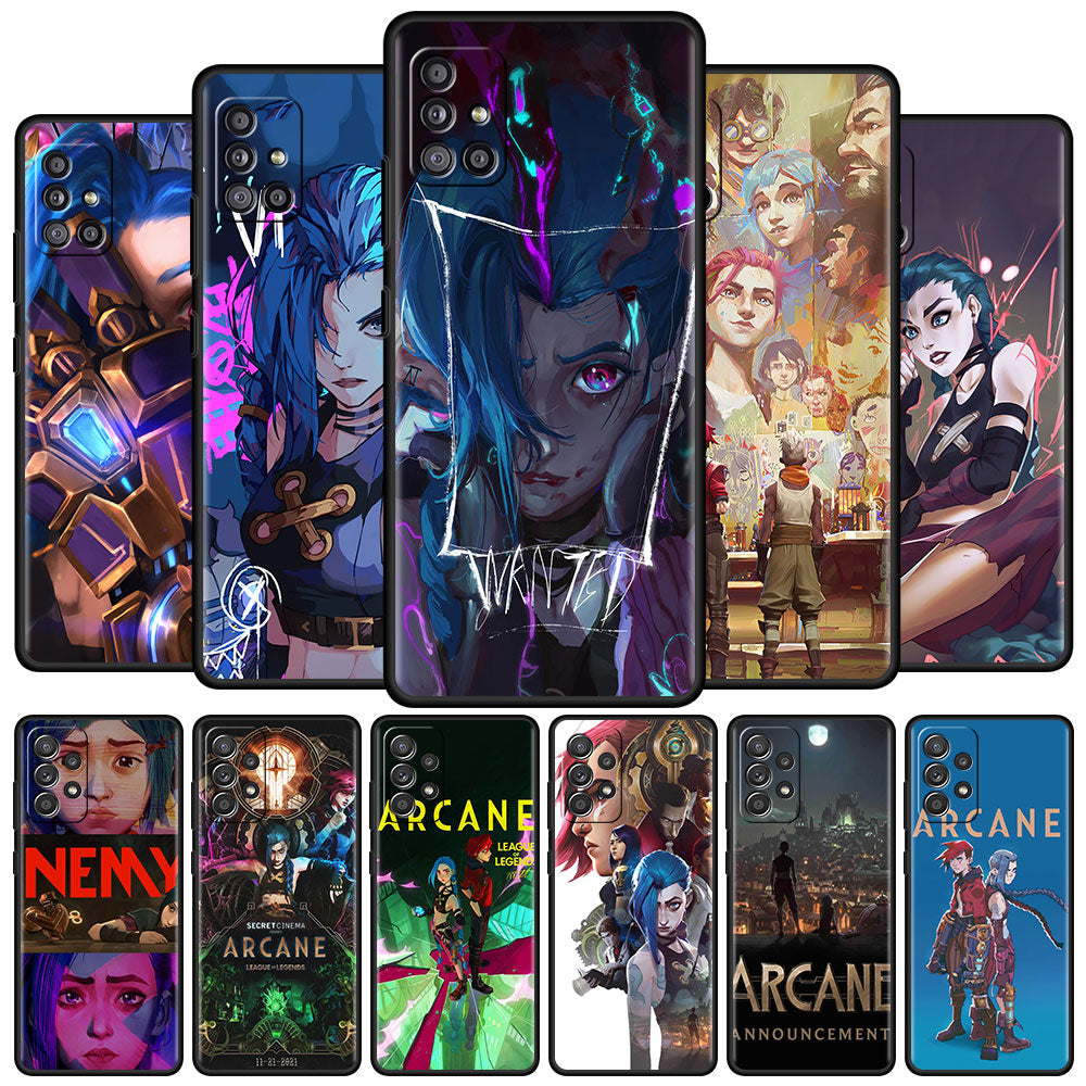 Collection 2 Arcane Hot Anime Case For Samsung Galaxy A12 A51 A21s A71 A52 A32 A31 A52s A41 A13 A02s A42 A72 A22 A11 A01 TPU Phone Cover Capa - League of Legends Fan Store