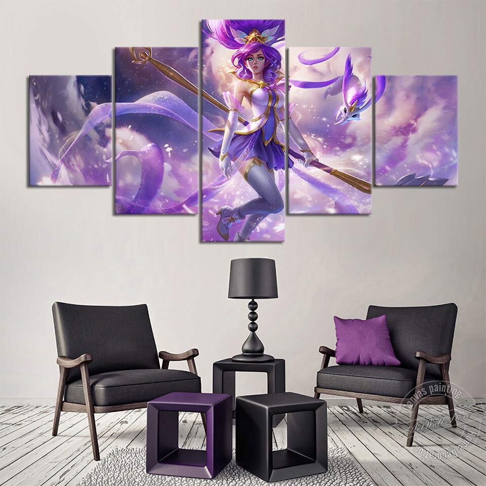 "Star Guardian" Syndra Ahri Zoe Lux Poster - Canvas Painting - League of Legends Fan Store