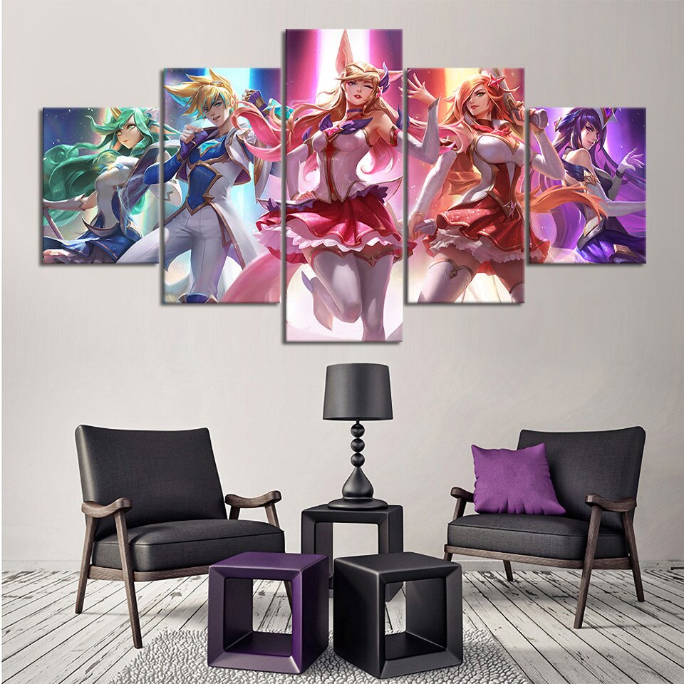 "Star Guardian" Syndra Ahri Zoe Lux Poster - Canvas Painting - League of Legends Fan Store