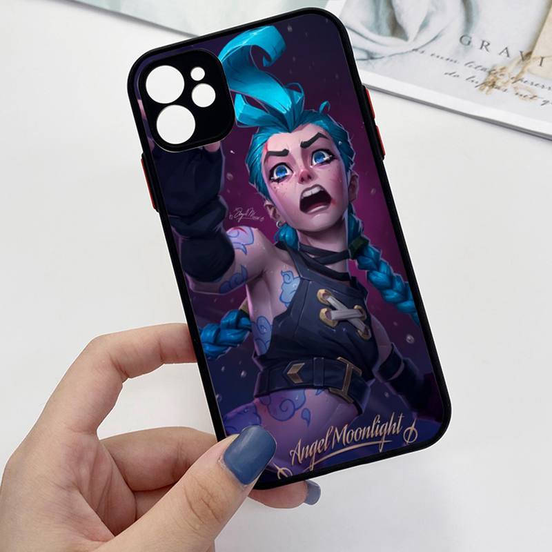 Collection 1 Arcane jinx Phone Case For iPhone 13 12 11 Mini Pro XR XS Max 7 8 Plus X Matte transparent Back Cover - League of Legends Fan Store