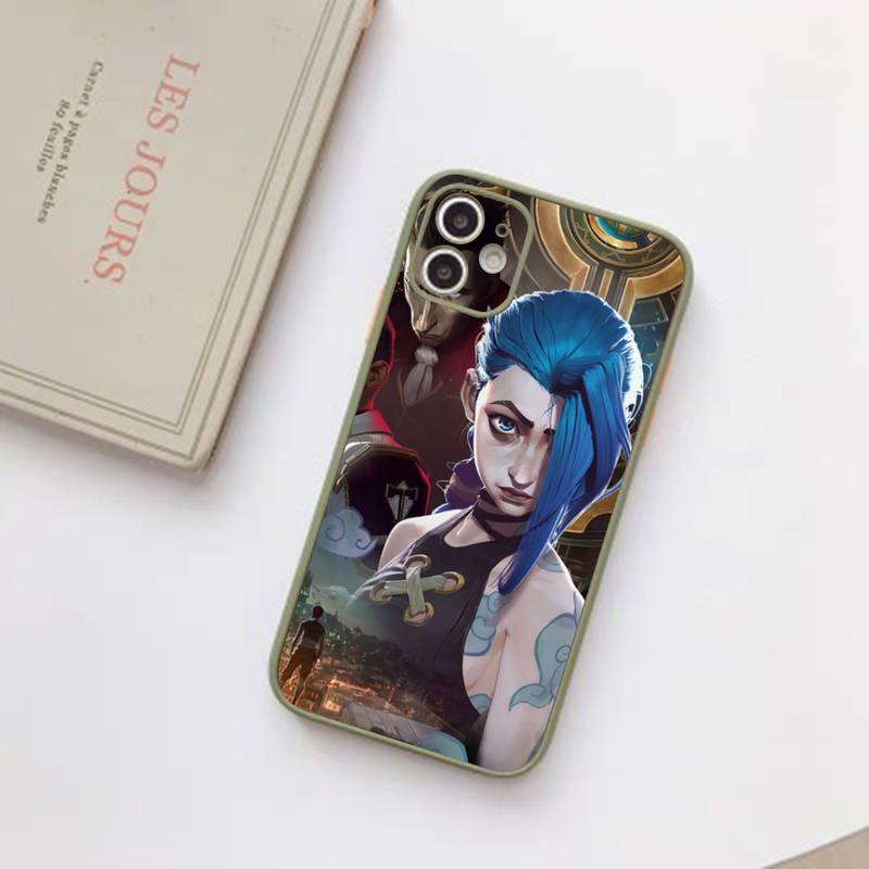 Arcane jinx Phone Case For iPhone 12 11 Mini Pro XR XS Max 7 8 Plus X Matte transparent Back Cover - League of Legends Fan Store