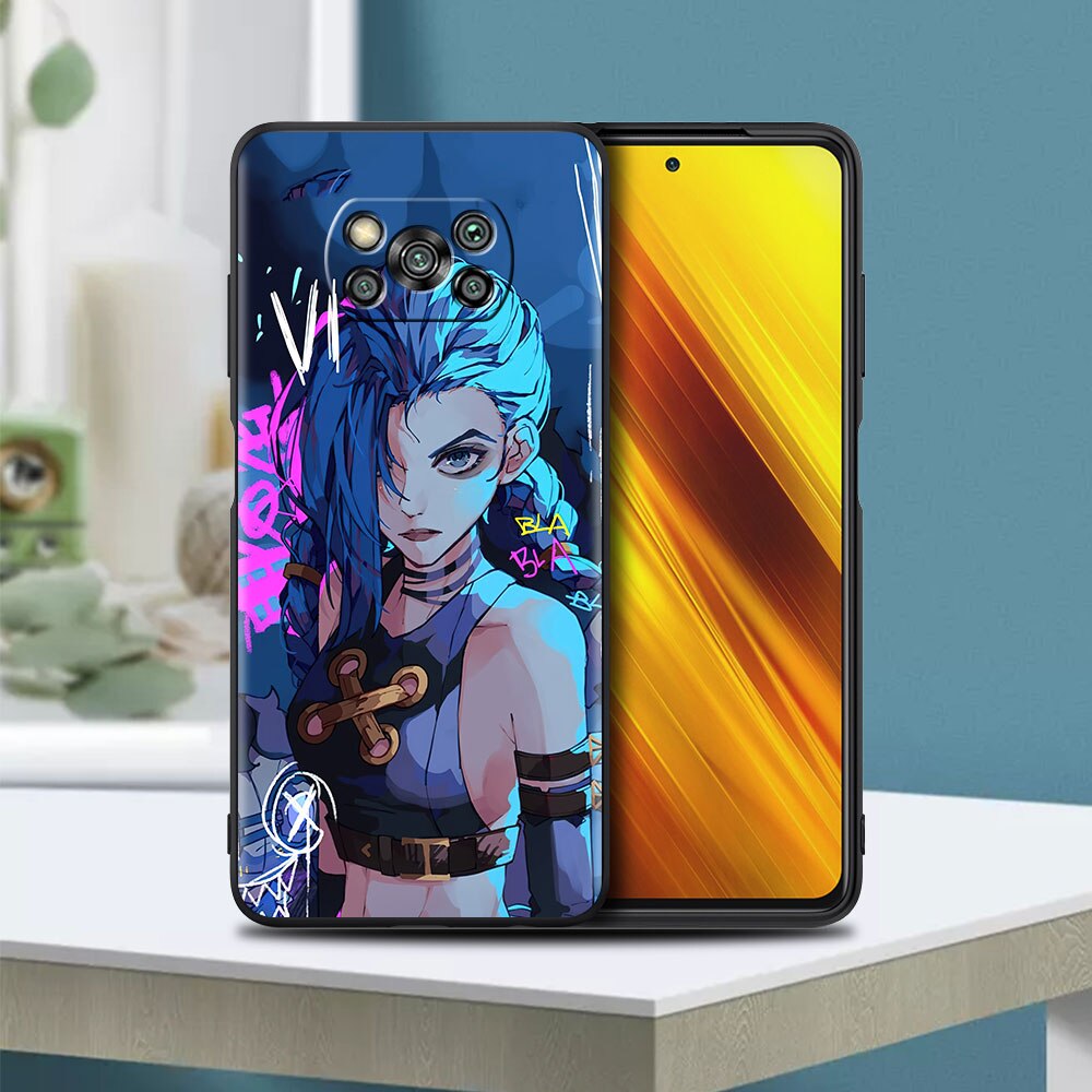 Arcane Hot Anime TPU Case For Xiaomi Mi Poco X3 NFC M4 Pro M3 F3 GT F1 X2 11T 11 Lite 10T 9T Note 10 Black Soft Phone Cover Capa - League of Legends Fan Store