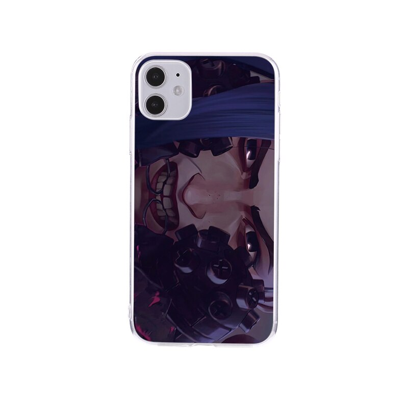 Collection 2 League of Legends Cartoon Arcane Jinx Phone Case For iPhone 11 12 13 Pro Max Mini XR XS X 8 7 Plus Sofe TPU Phone Cover Funda - League of Legends Fan Store