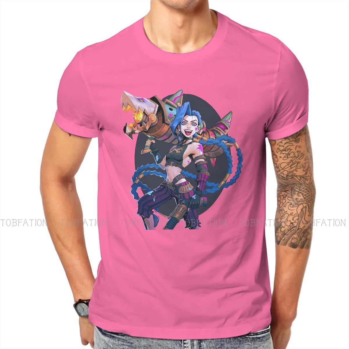 Arcane  Jinx Excited T Shirt - League of Legends Fan Store