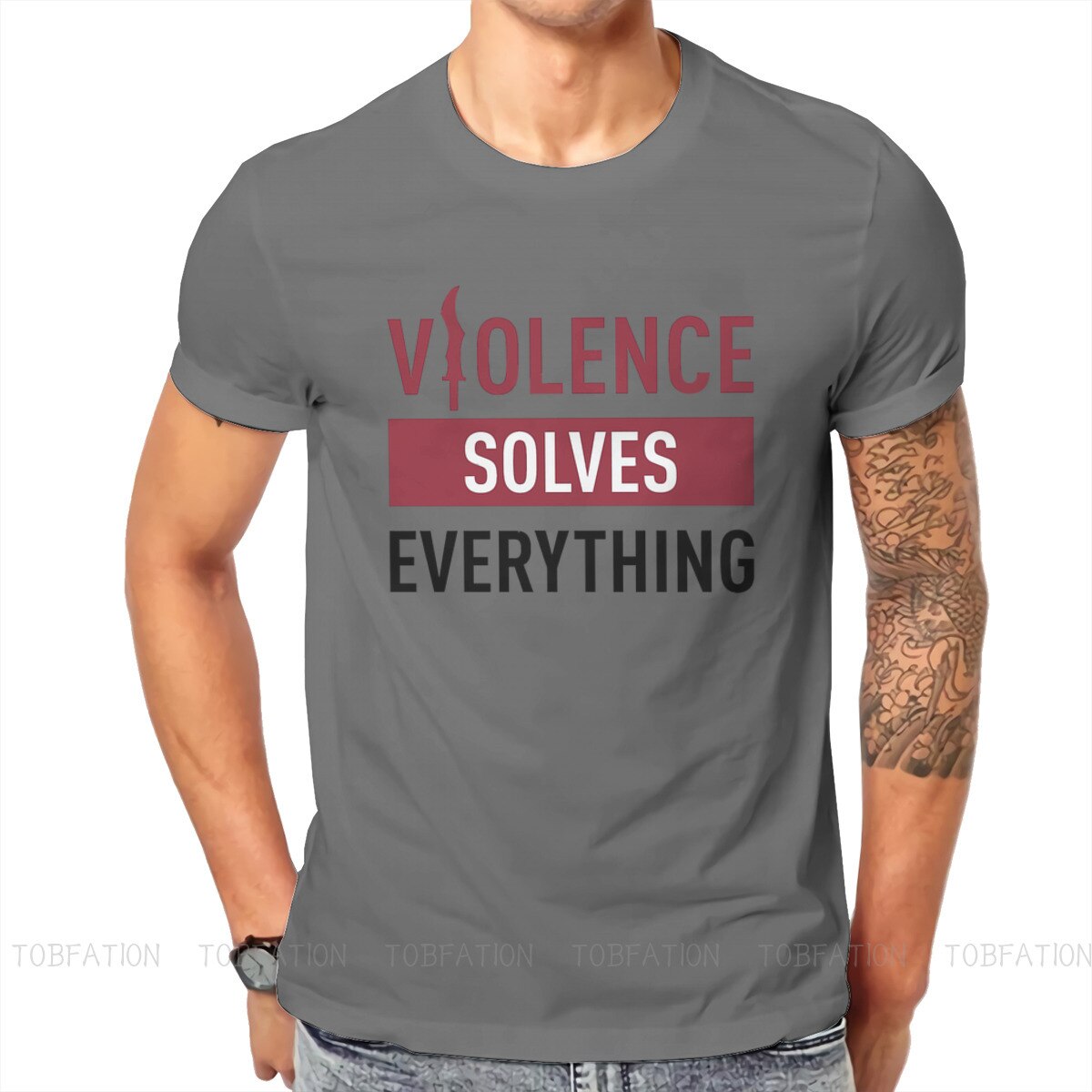 Violence Solves Everything  T Shirt - League of Legends Fan Store