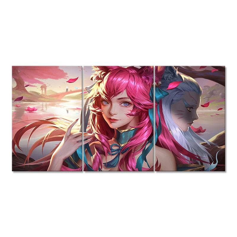 Ahri "The Nine-Tailed Fox" Poster - Canvas Painting - League of Legends Fan Store