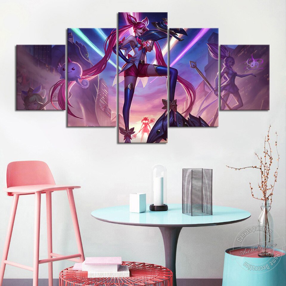 "Star Guardian" Syndra Ahri Zoe Lux Poster - Canvas Painting - League of Legends Fan Store