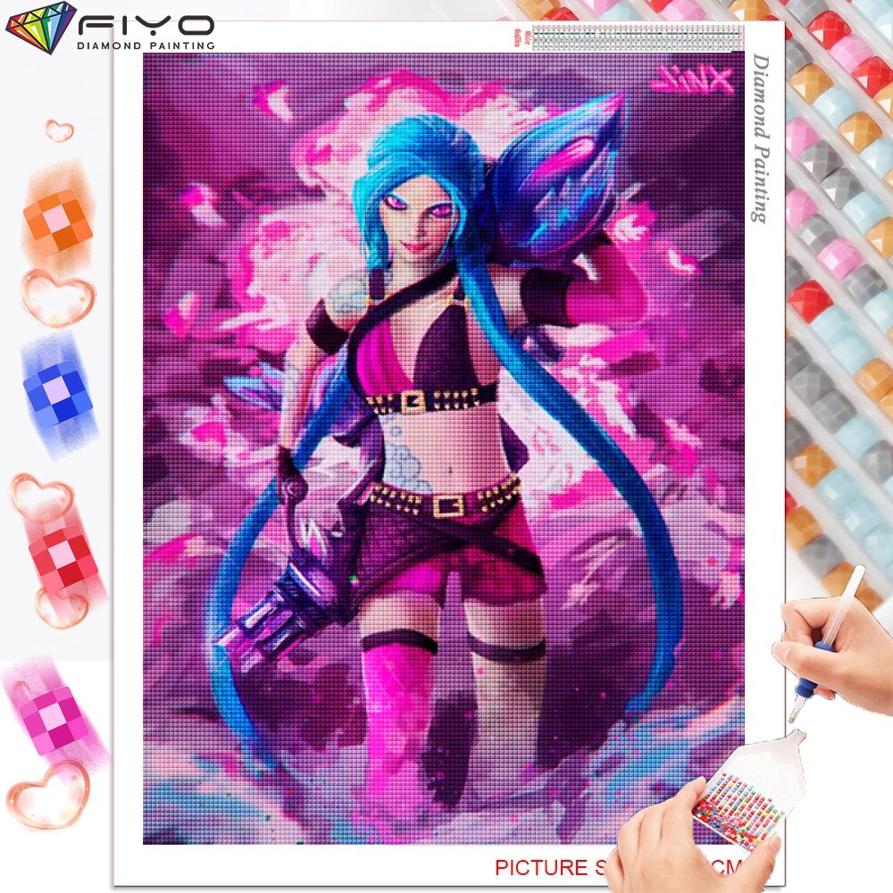 Diamond Art Mosaic Jinx Collection - League of Legends Fan Store