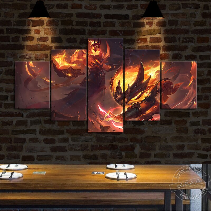 "Hellfire" Kennen and Karthus Poster - Canvas Painting - League of Legends Fan Store