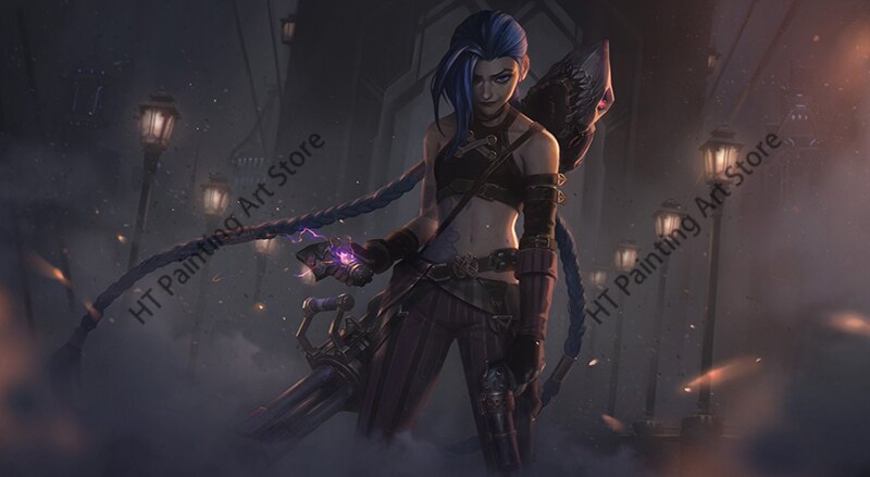 Arcane Series Jinx - Vi Poster - Canvas Painting - League of Legends Fan Store