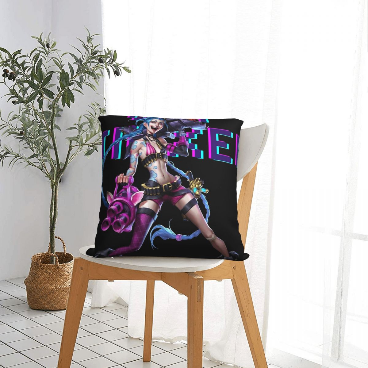 Get Jinxed Polyester Cushion Cover - League of Legends Fan Store