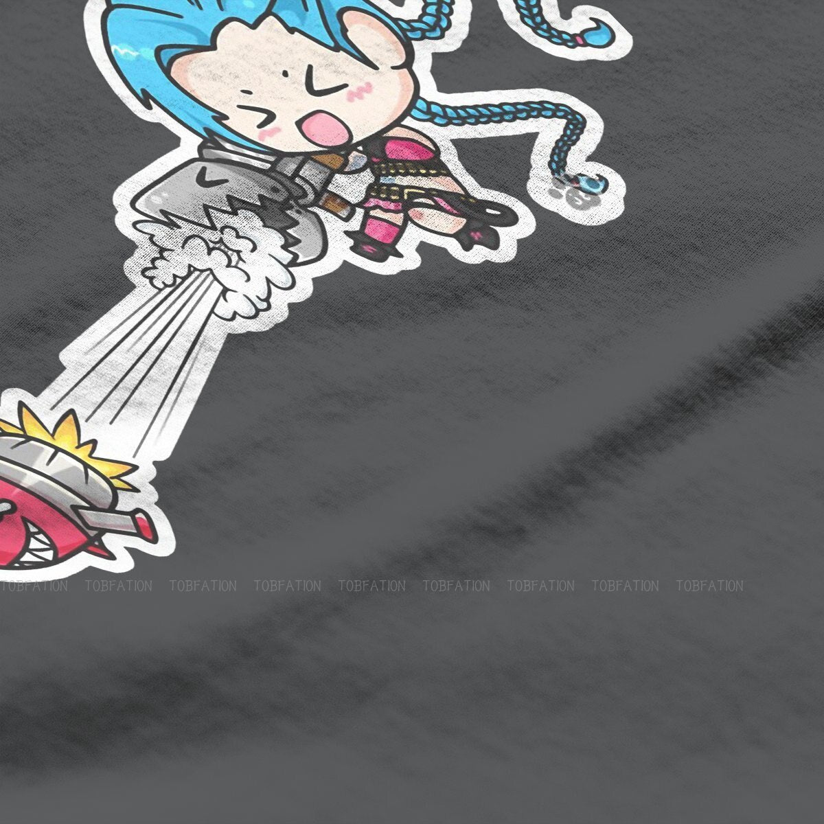 Arcane Cute Sticker Jinx Humor T Shirt - League of Legends Fan Store